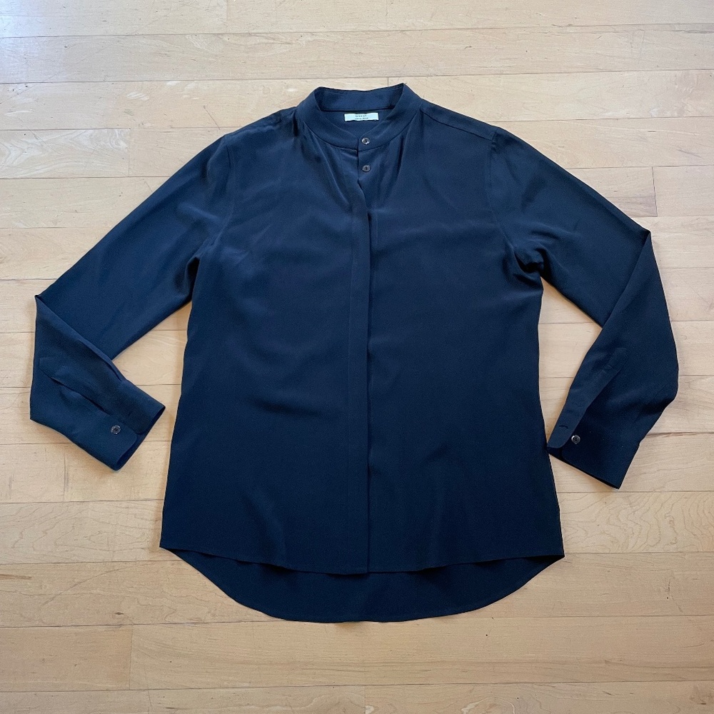 Grana 100% Silk Long Sleeve Blouse - medium